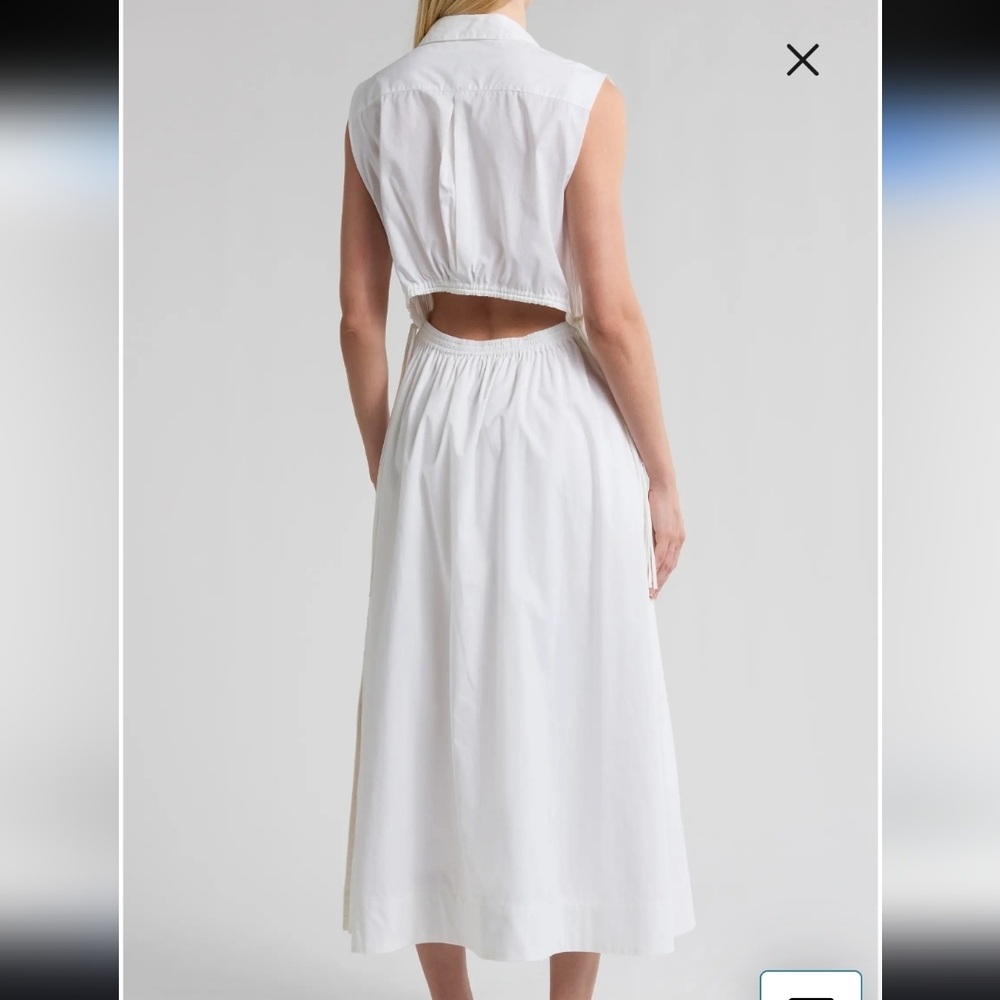 Rag & Bone White Joan Sleeveless Poplin A-Line Dress • NWOT 🦈